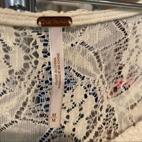 Free People Shake It Up Dress Mini Lace Shear Summer Bridal Size Medium - Picture 5 of 7